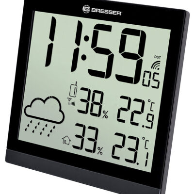 mетеорологична станция bresser temeotrend jc lcd rc, черна