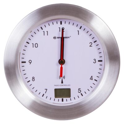 Непромокаем стенен часовник bresser mytime bath, бял