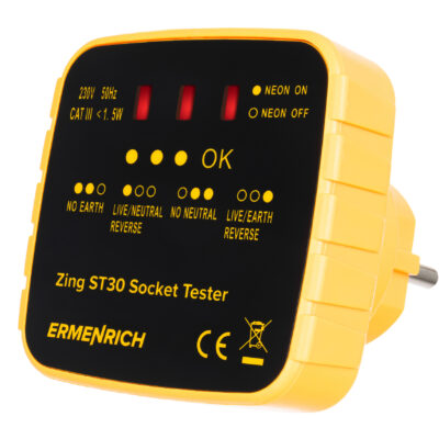 Тестер за захранващи контакти ermenrich zing st30