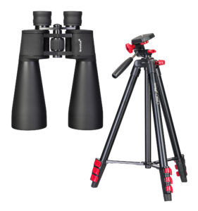 Комплект бинокъл levenhuk bruno base 15x70 и триножник