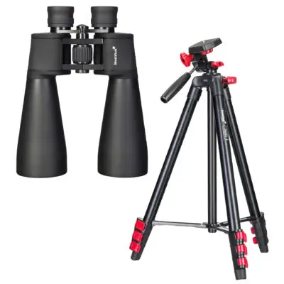Комплект бинокъл levenhuk bruno base 15x70 и триножник